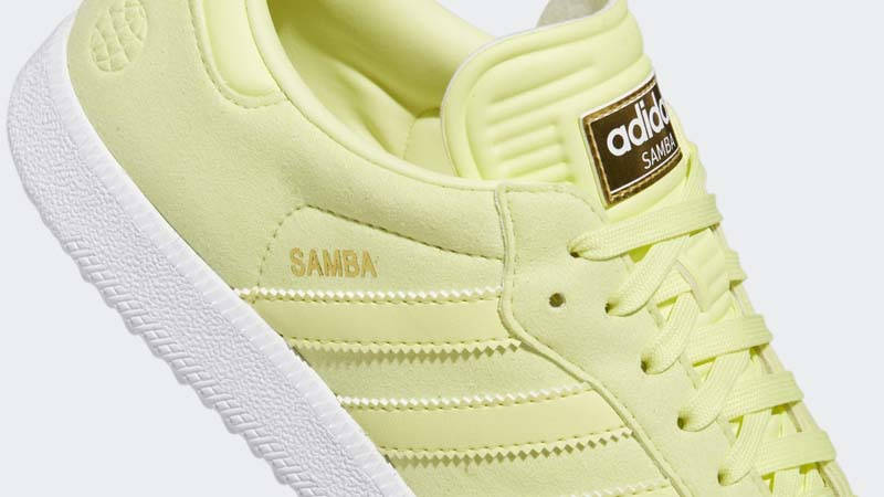 adidas Samba Golf Pulse Yellow Closeup