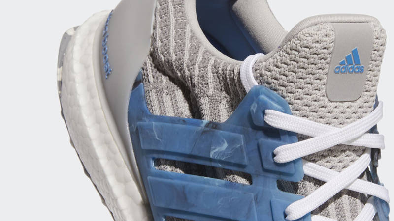 adidas Ultra Boost DNA Grey Pulse Blue Closeup