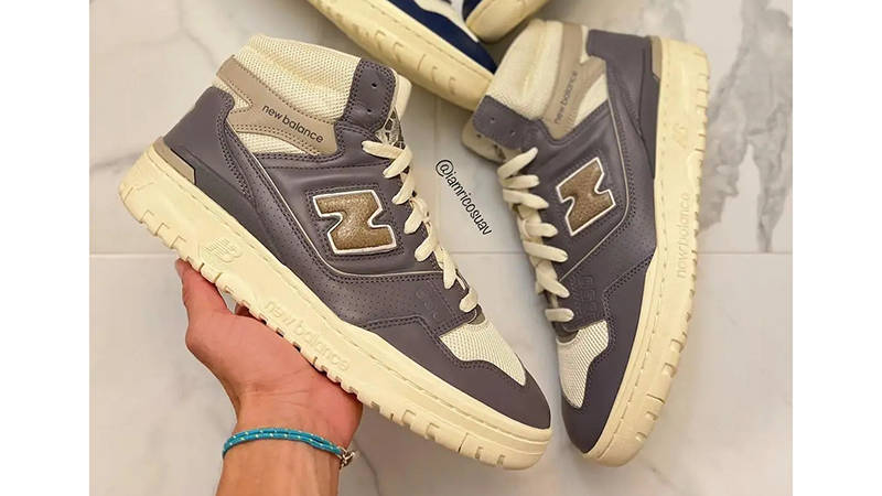 Aime Leon Dore x New Balance 650R Grey Cream Side 3