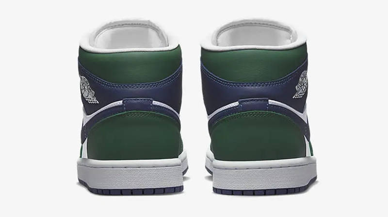 Air Jordan 1 Mid White Navy Green DZ5326-300 Back