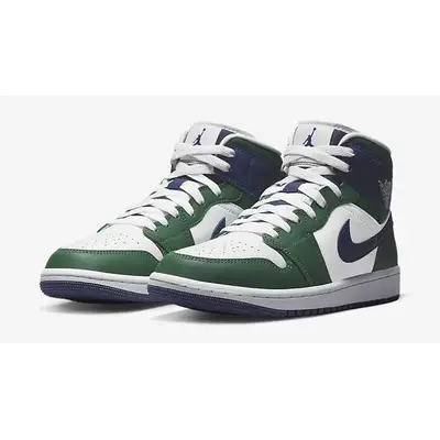 Air Jordan 1 Mid White Navy Green DZ5326-300 Side