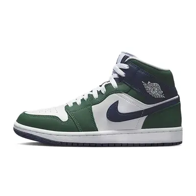 Air Jordan 1 Mid White Navy Green DZ5326-300