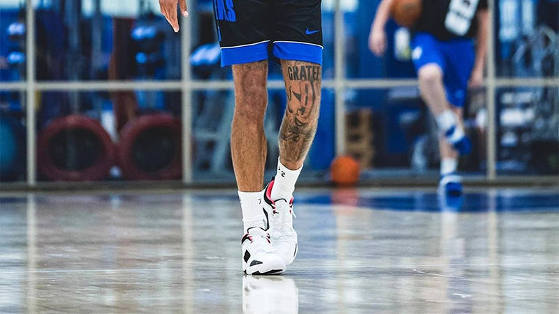 Air Jordan 37 Low White Black Blue Front 2