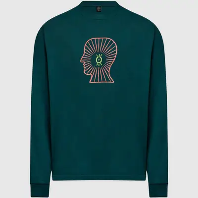 Vans Grøn basis sweatshirt i fleece med rund hals Long Sleeve T-shirt Teal Front