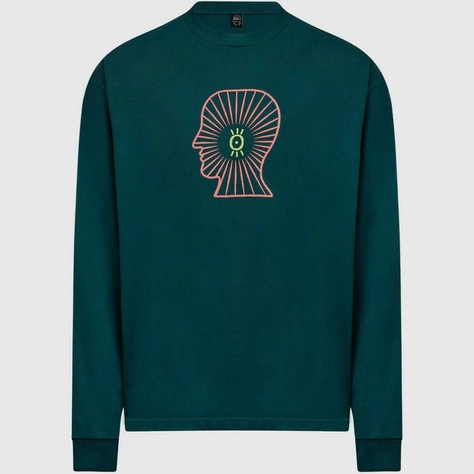 Brain Dead Visions Club Long Sleeve T-shirt Teal Front