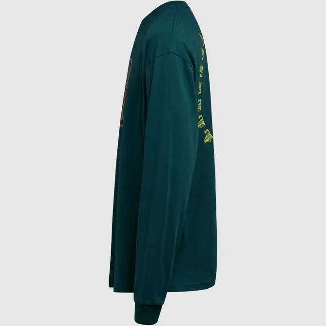Vans Grøn basis sweatshirt i fleece med rund hals Long Sleeve T-shirtTeal Side View