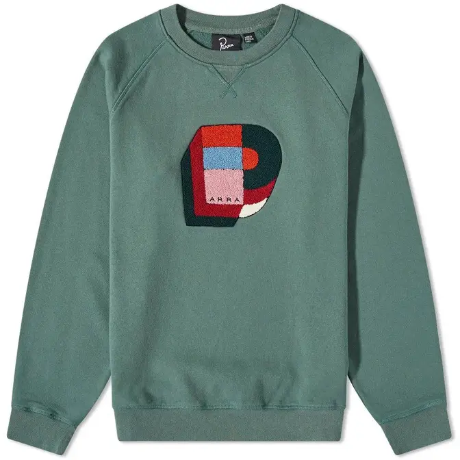 By Parra Building Block Logo Crew Sweat Green Feature