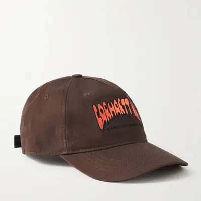 Carhartt Wip Men's Postal Cotton Blend Baseball Hat Black