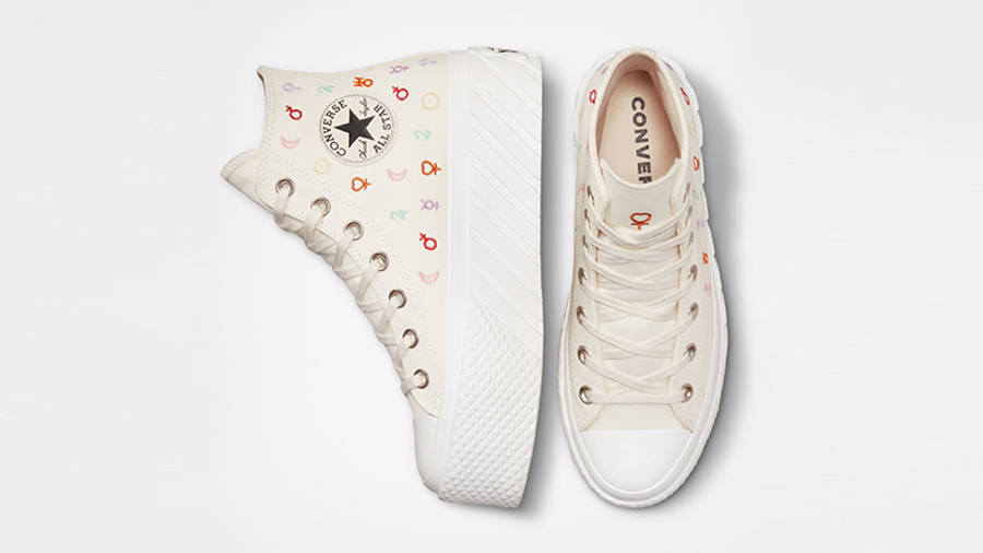 Converse Chuck Taylor Lift 2X Platform Mystic Symbols High White