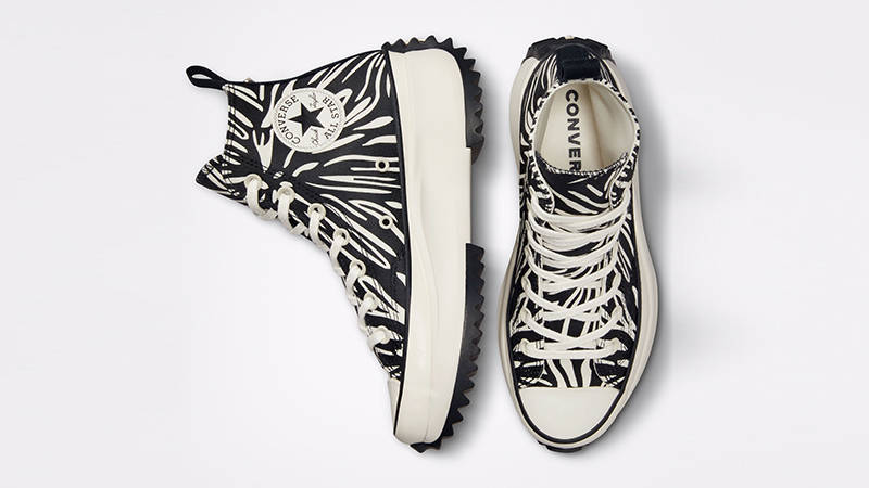 Converse Run Star Hike Platform Animalier High Zebra Black White A03729C Top