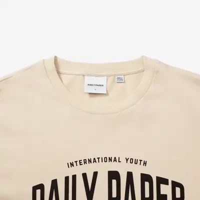 Daily Paper Youth Tee Overcast Beige Front Closeup