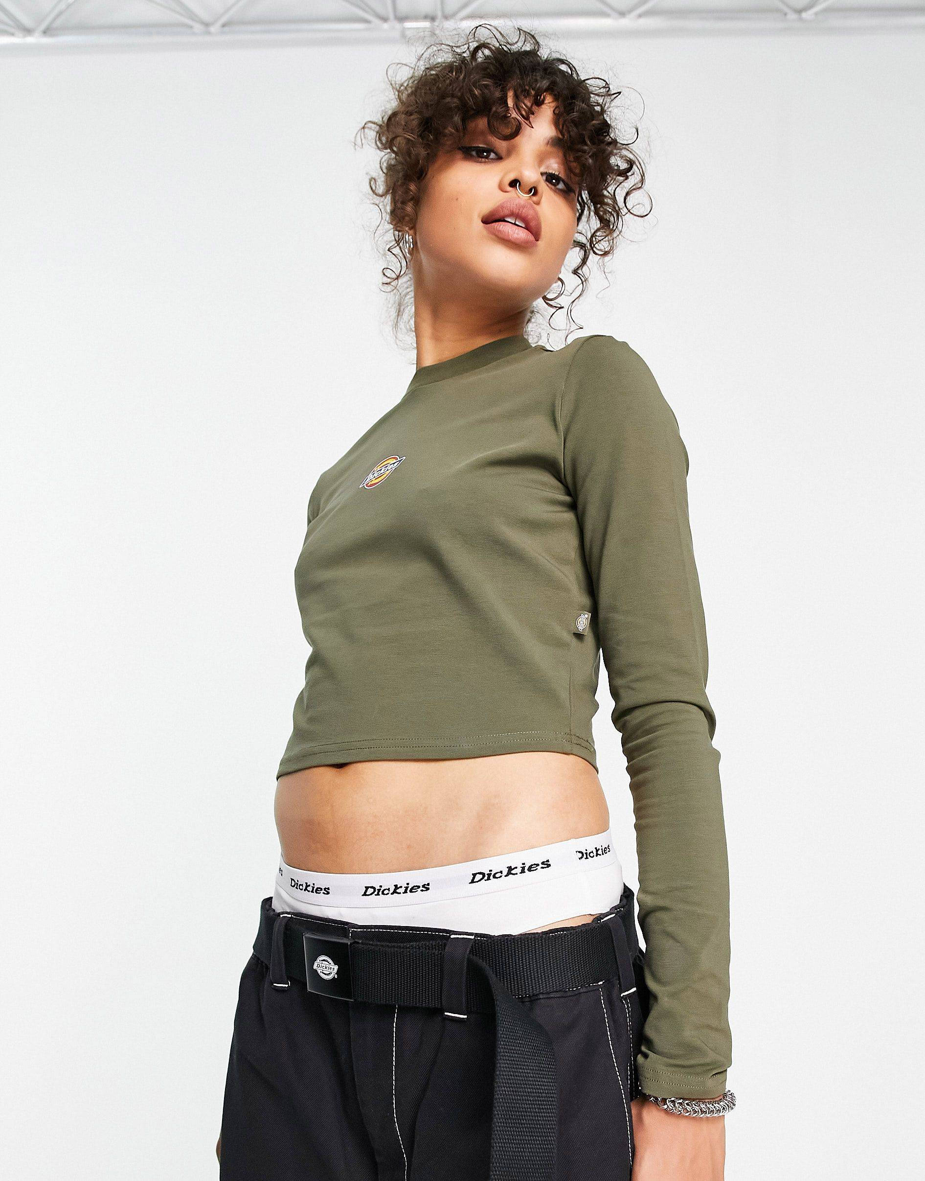 Dickies Maple Valley Long Sleeve T-shirt Khaki Front