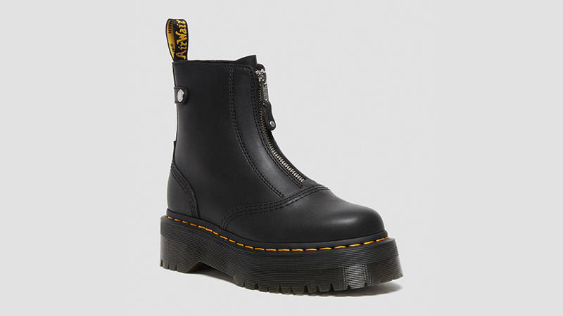 Dr. Martens Jetta Zip Front Boots Black 27656001 Front