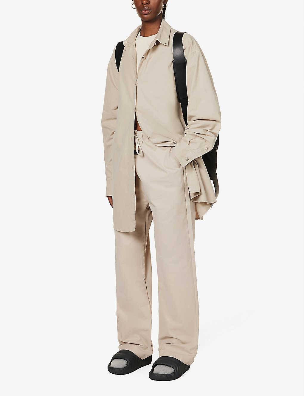 Fog X Essentials Drawstring Waist Branded Tab Cotton Blend Smoke Full Image