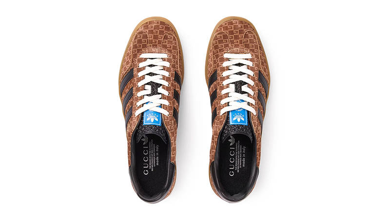 Gucci x adidas Gazelle Motif Brown Suede 707847AAA2V8546 Top