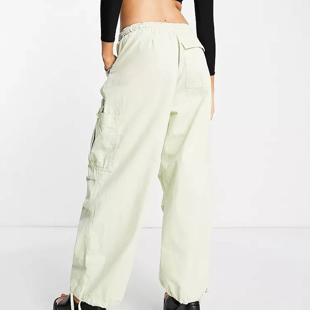 Topshop Tall nylon drawstring cuffed highwaisted cargo trouser in white |  ASOS