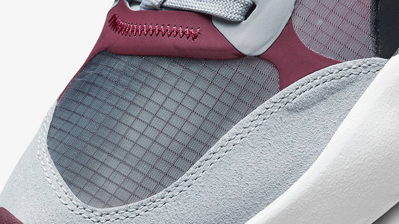 Jordan Delta 3 Low Grey Black Red DN2647-001 Detail