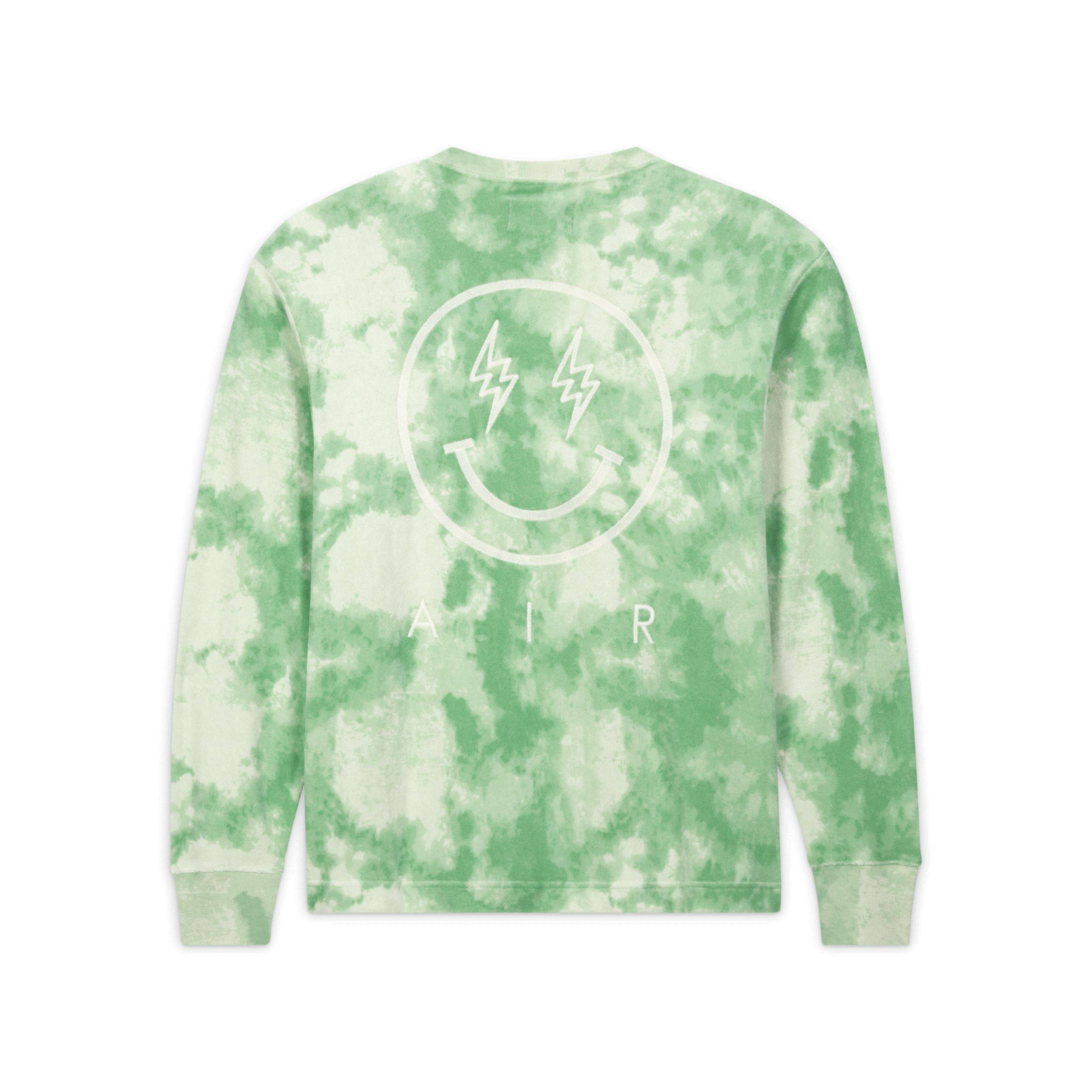 Jordan X J Balvin Crew UV Reactive Graphic Green Backside