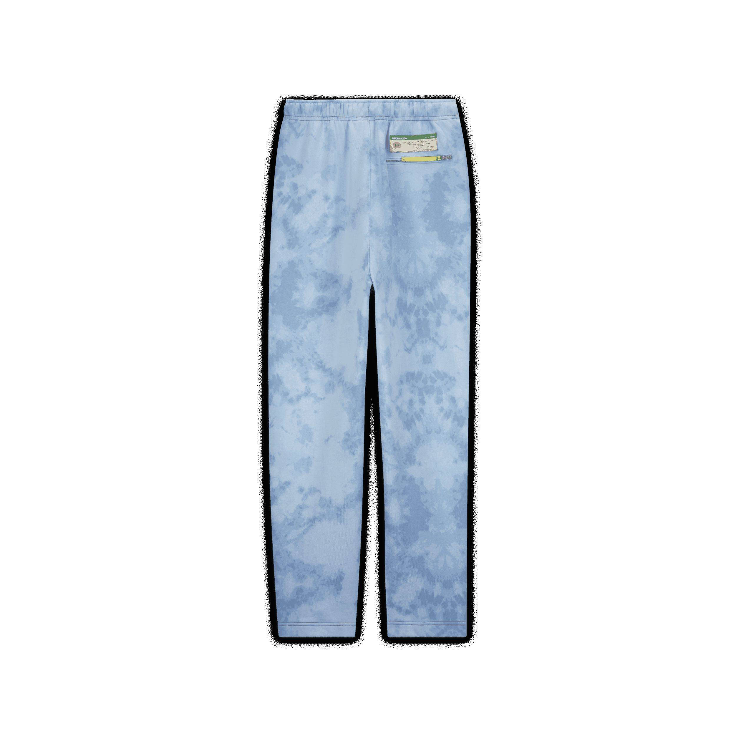 Jordan X J Balvin Fleece Trousers UV Reactive Graphic Sky Blue Backside