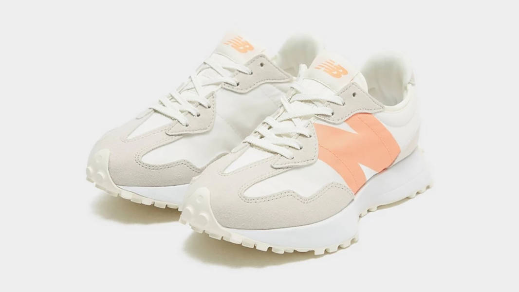 New Balance 327 White Grey Orange Front