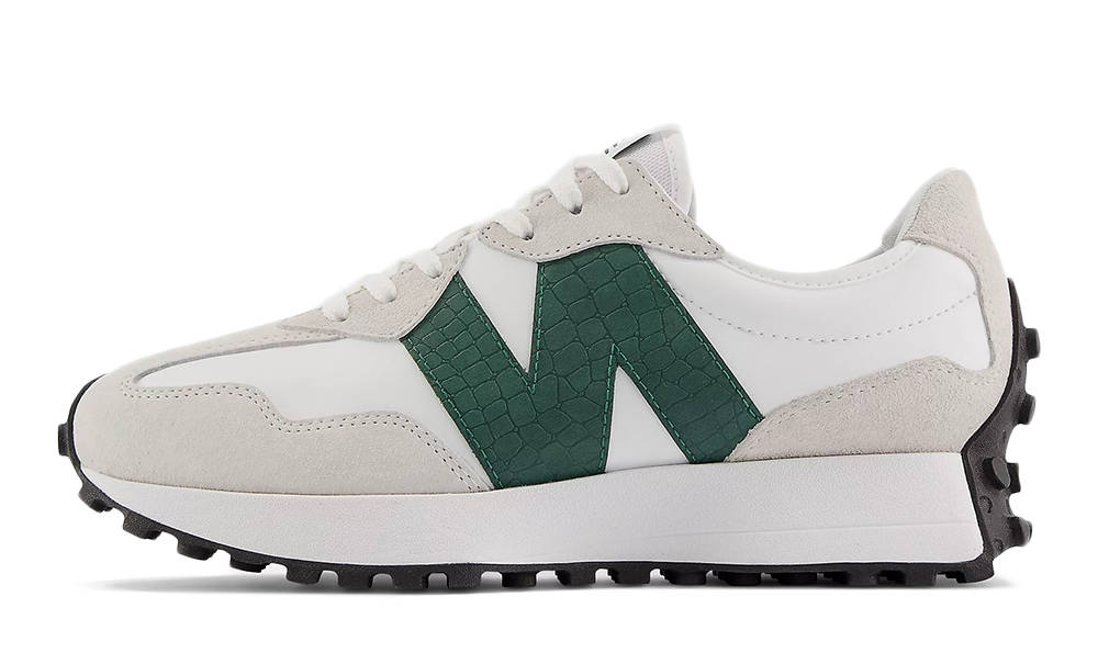 New Balance 327 White Nightwatch Green