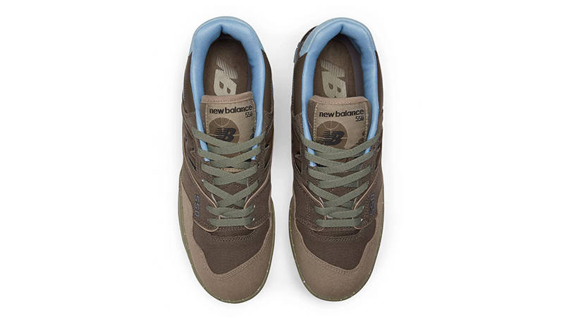 New Balance 550 Brown Canvas Top