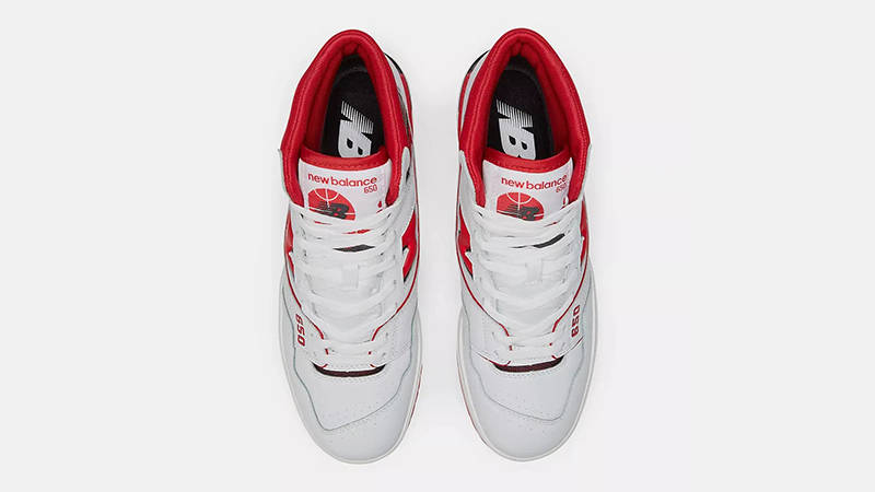 New Balance 650R White Red BB650RWR Top