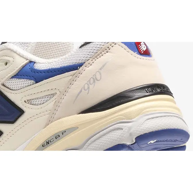 New balance 990v3 sale white and blue