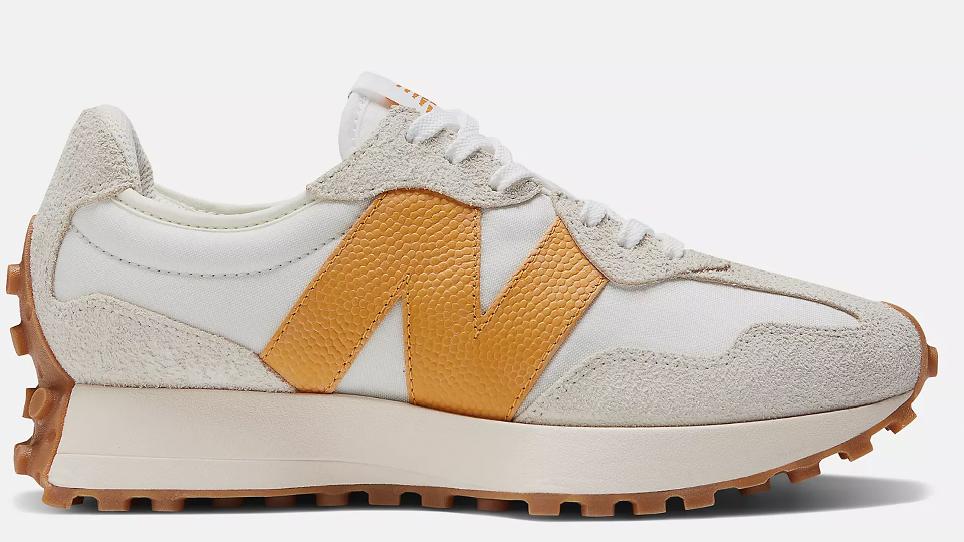 New Balance 327 White Yellow Gum