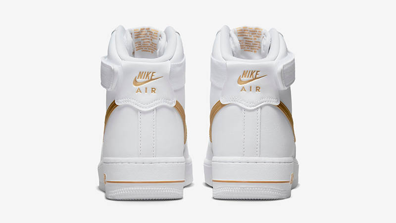 Nike Air Force 1 High White Metallic Gold DD9624-103 Back