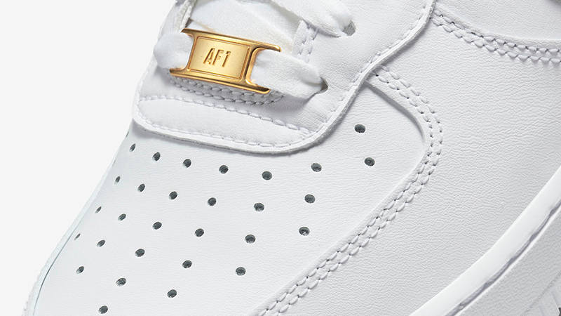 Nike Air Force 1 High White Metallic Gold DD9624-103 Detail