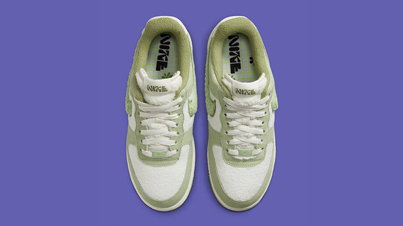 Nike Air Force 1 Low Fleece White Green Top