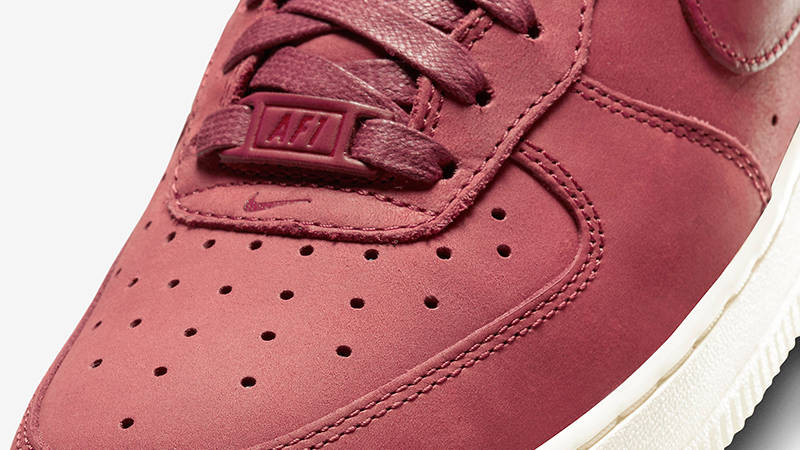 Nike Air Force 1 Low Light Maroon Sail DR9503-600 Detail