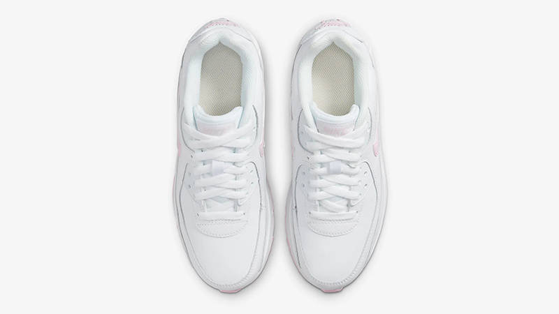Nike Air Max 90 Leather GS White Pink CD6864-121 Top