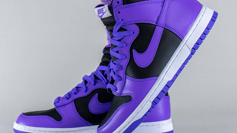nike dunk high black wicked purple