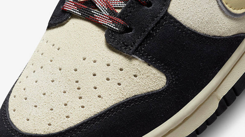 Nike Dunk Low Black Suede DV3054-001 Detail