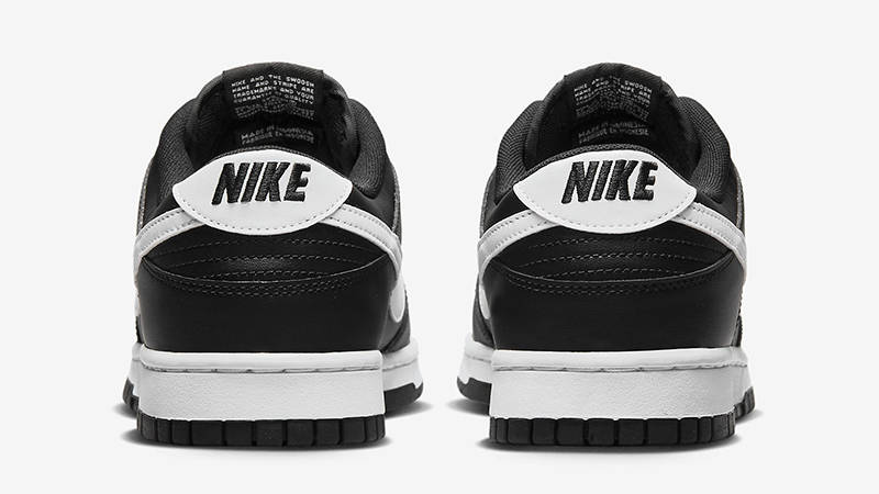Nike Dunk Low Black White Swoosh DV0831-002 Back