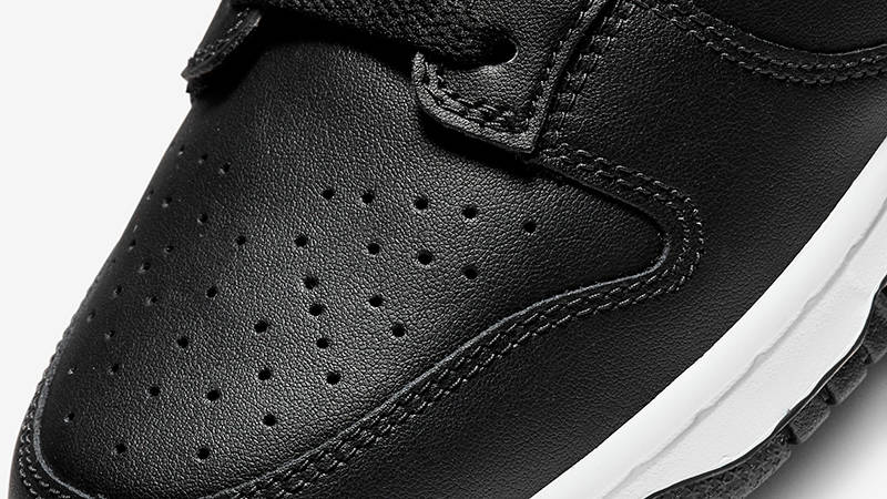 Nike Dunk Low Black White Swoosh DV0831-002 Detail