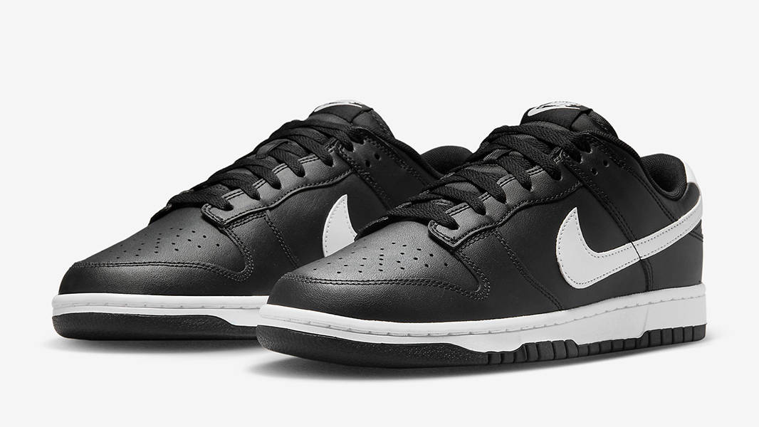 Nike Dunk Low Black White Swoosh DV0831-002 Side