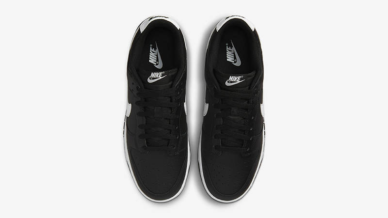 Nike Dunk Low Black White Swoosh DV0831-002 Top
