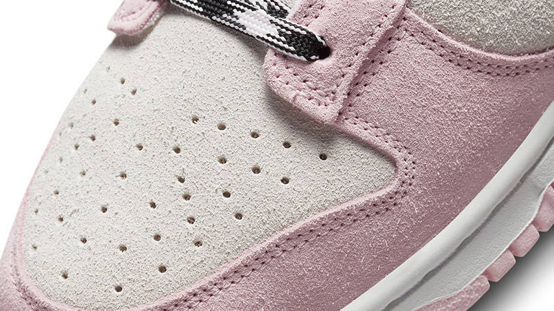 Nike Dunk Low Pink Foam Suede DV3054-600 Detail