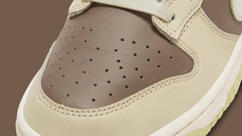 Nike Dunk Low Velcro Tongue Brown Green Detail