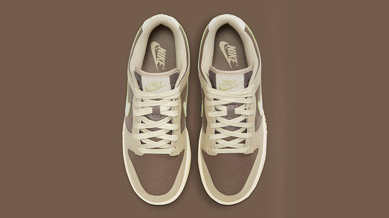 Nike Dunk Low Velcro Tongue Brown Green Top