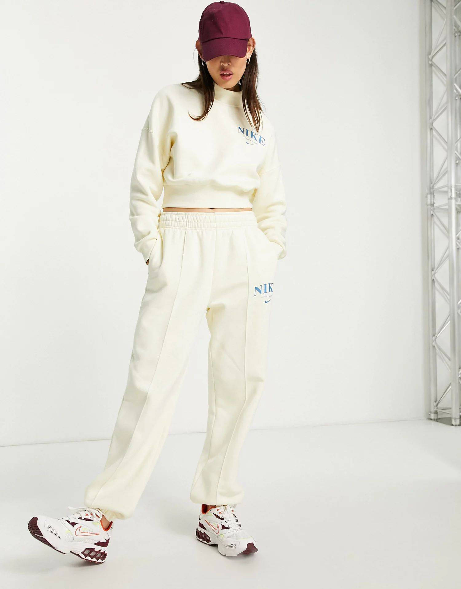 nike essential white joggers