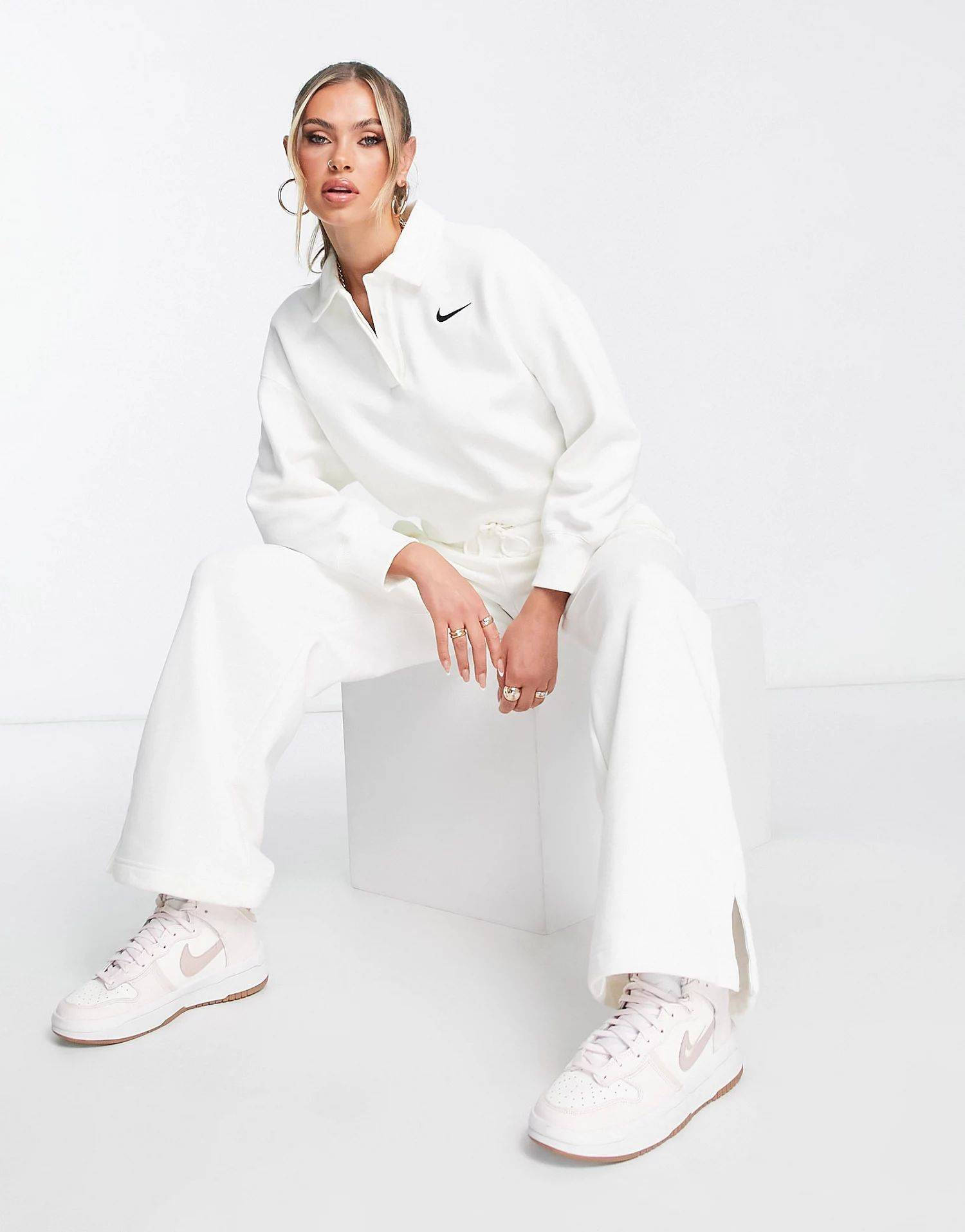 Nike Mini Swoosh Cropped Polo Sweatshirt Where To Buy