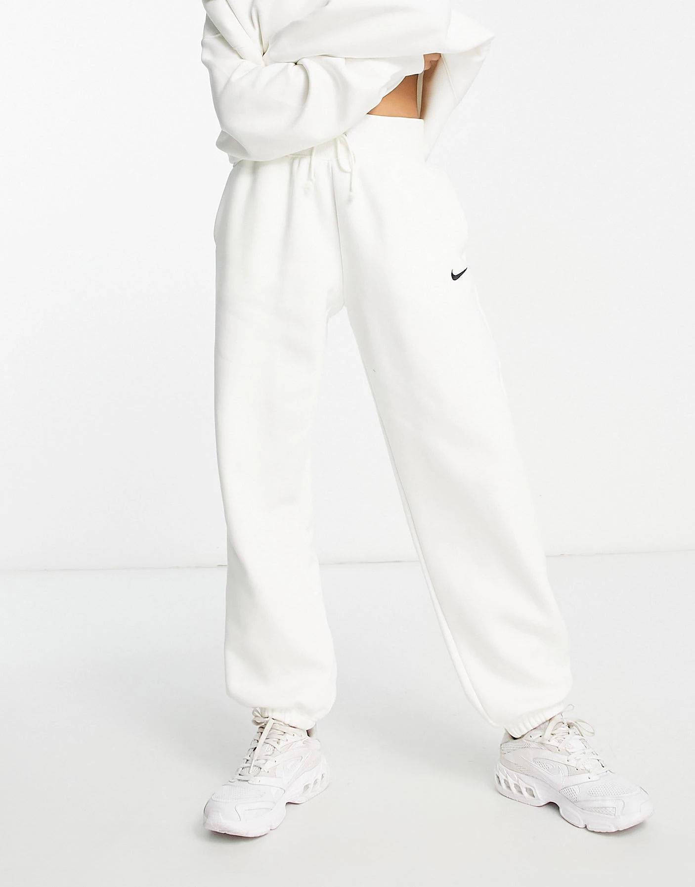 Nike Mini Metallic Swoosh Oversized Joggers In Cream-white from ASOS on 21  Buttons