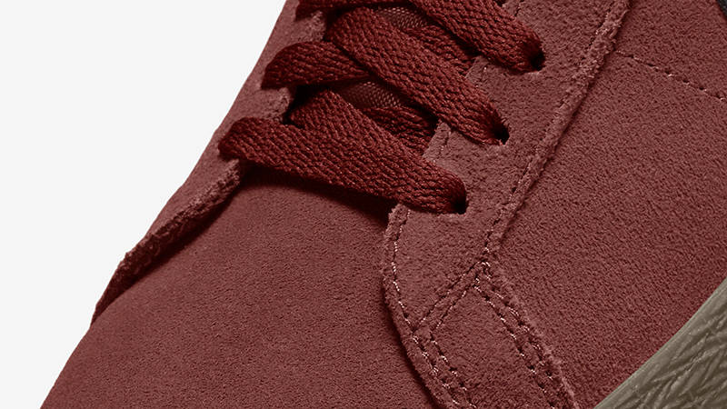 Nike SB Blazer Mid Maroon 864349-204 Detail
