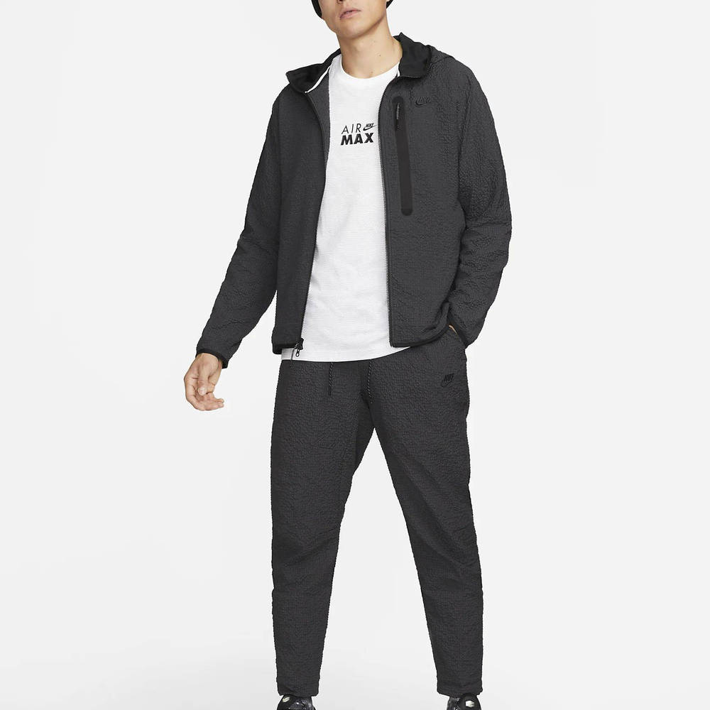 Nike Sportswear Tech Essentials Lined Woven FullZip Hooded Jacket Black The Sole Supplier
