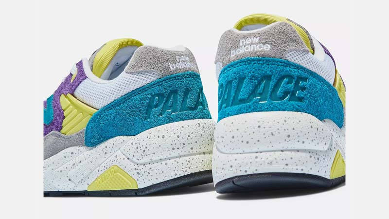 Palace Skateboards x New Balance 580 Teal Purple Closeup
