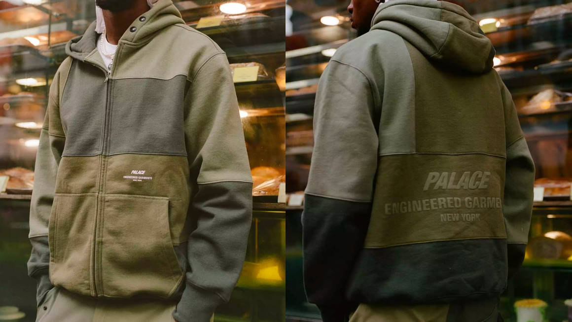 シルバー/レッド palace engineered garments セットアップ